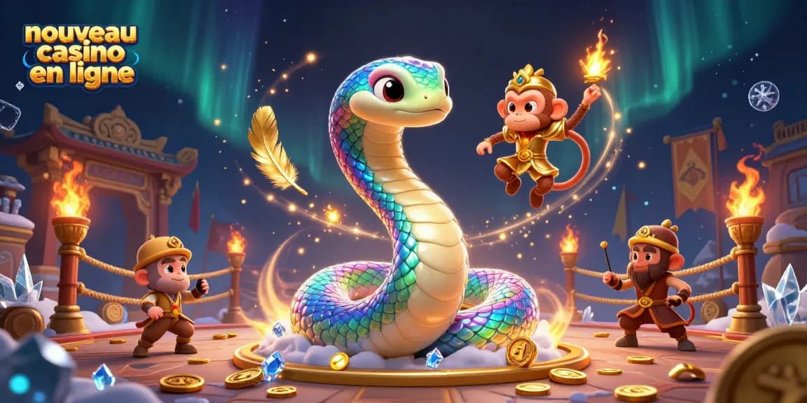 Images captivantes d'un nouveau casino en ligne, avec une scène animée de jeux et promotions fascinantes.