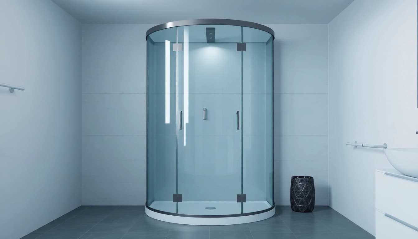 Erleben Sie die sonni Duschkabine 80x80 in einem eleganten Badezimmer.