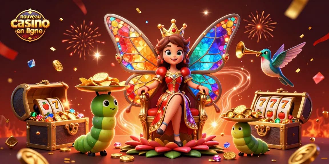 Venez découvrir le nouveau casino en ligne avec une reine papillon et des pièces d'or!