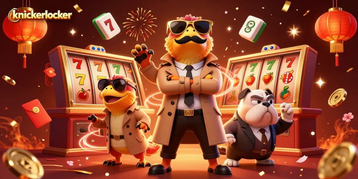 Experience excitement with three raptors in a trench coat entering a VIP casino lounge, showcasing knickerlocker elements.