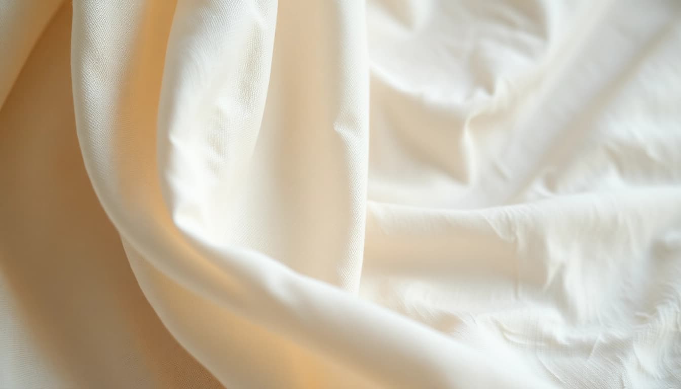 Ongebleekt katoen met zachte textuur en natuurlijke kleuren, geschikt voor handwerken.