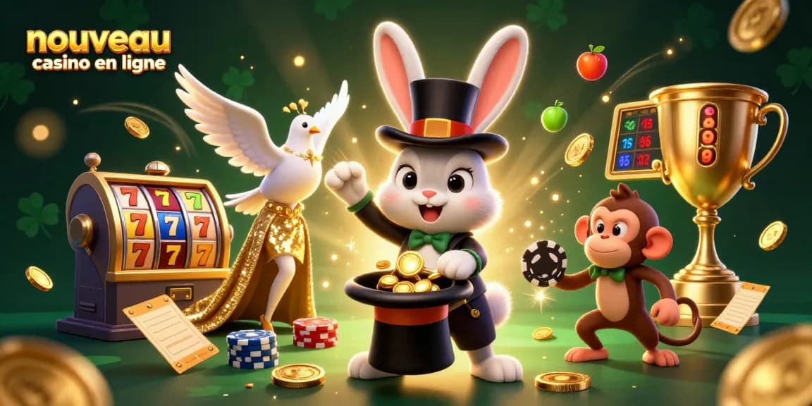 Attirez votre chance au nouveau casino en ligne avec un magicien et ses pièces d'or.