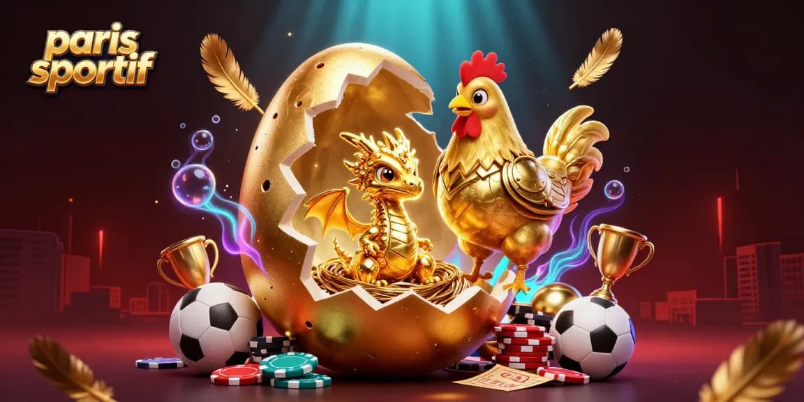 Paris sportif : Découvrez un dragon doré entouré d'éléments de paris sportifs captivants.