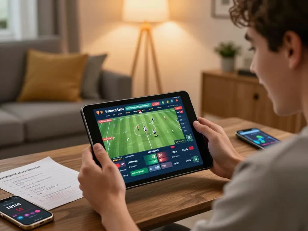 Engaging in kèo nhà cái sports betting strategy with live odds interface.