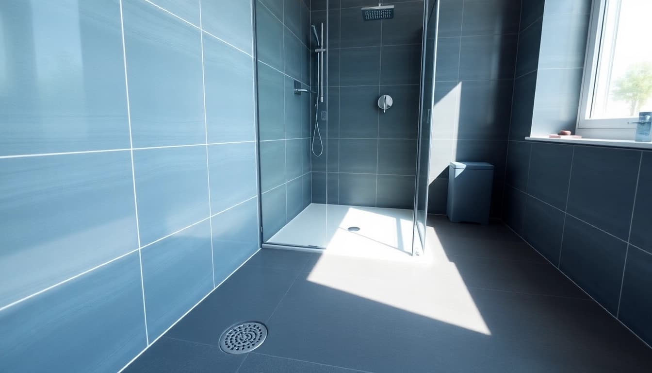 Wet room installers showcasing a modern wet room with sleek tiles and stylish fixtures.