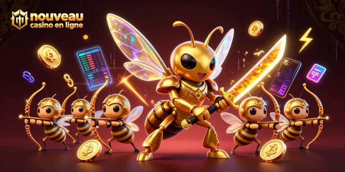 Jouez au nouveau casino en ligne avec des personnages captivants dans une scène 3D dynamique.