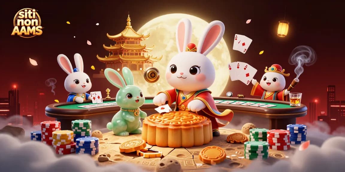 Gioca nei siti non AAMS con l'immagine di un coniglio lunare e elementi di poker