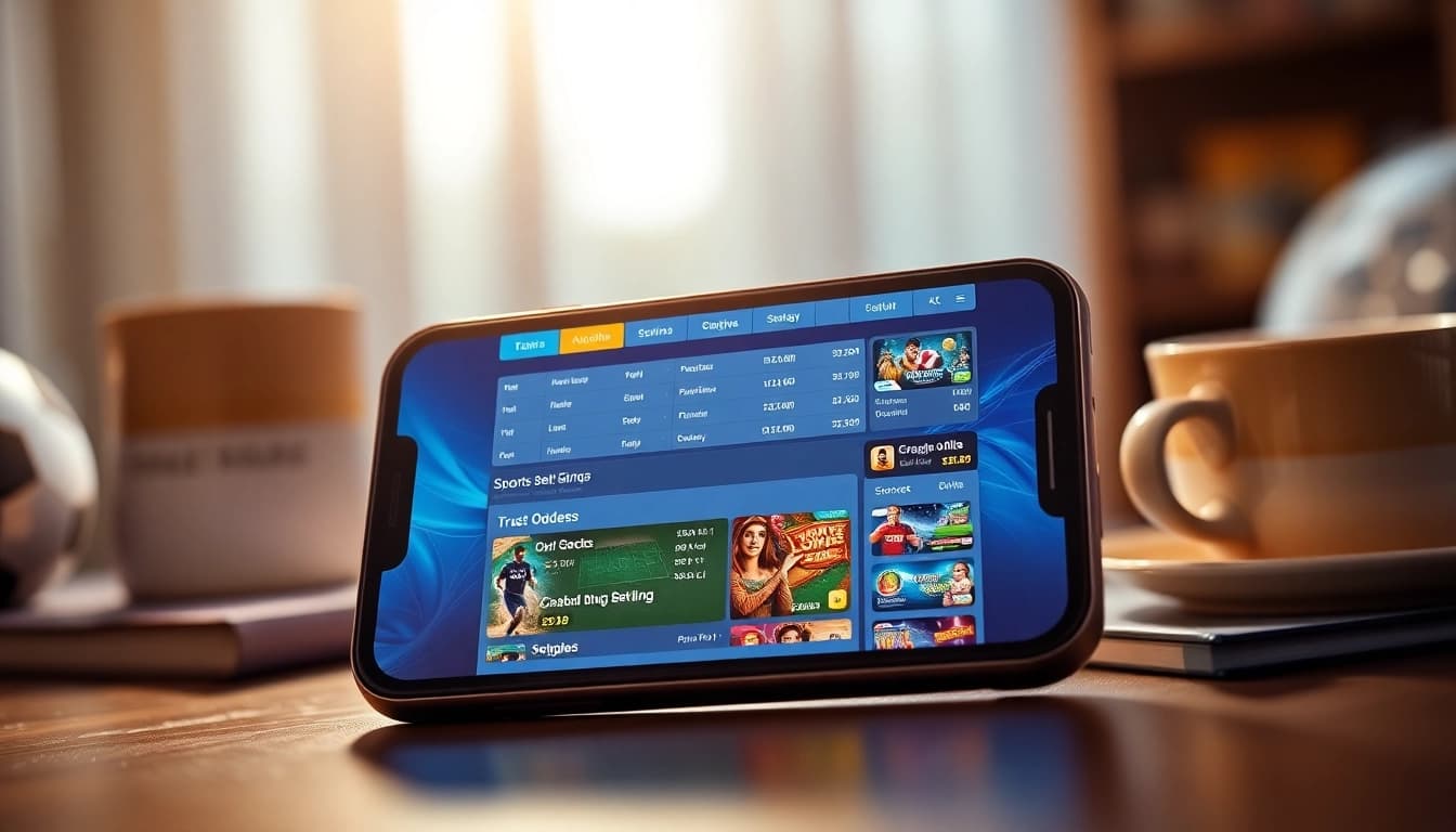 Experience sports betting with 98winwin.live on a smartphone, showcasing a vibrant, user-friendly interface.