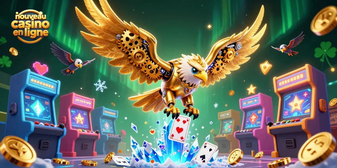 Découvrez le nouveau casino en ligne à travers une illustration 3D captivante attrayante et dynamique.