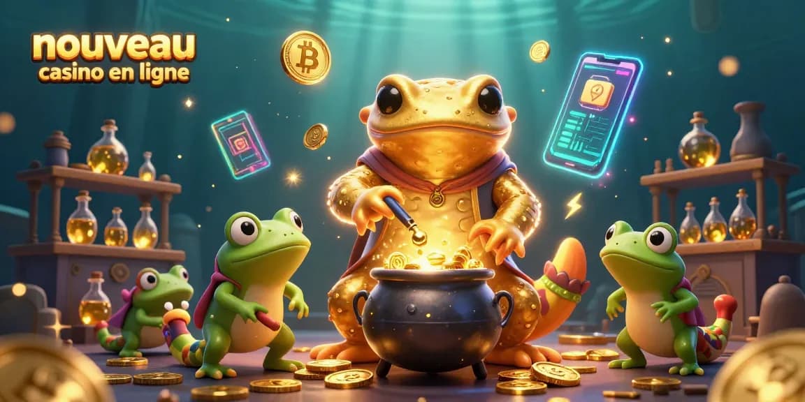 Plongez dans un nouveau casino en ligne avec un alchimiste et des créatures animées créant de la richesse en or.