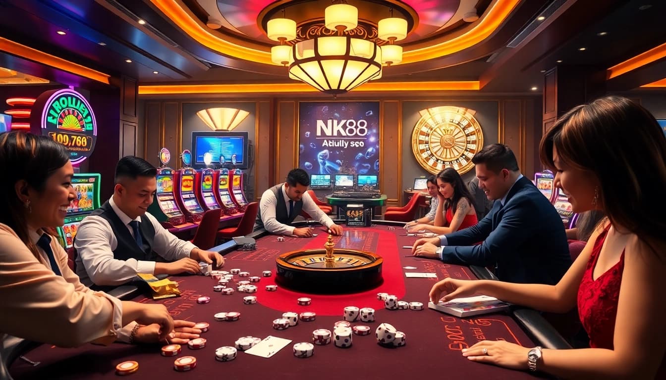 Join the excitement at NK88 with dynamic gameplay featuring poker, dice, and casino tables.