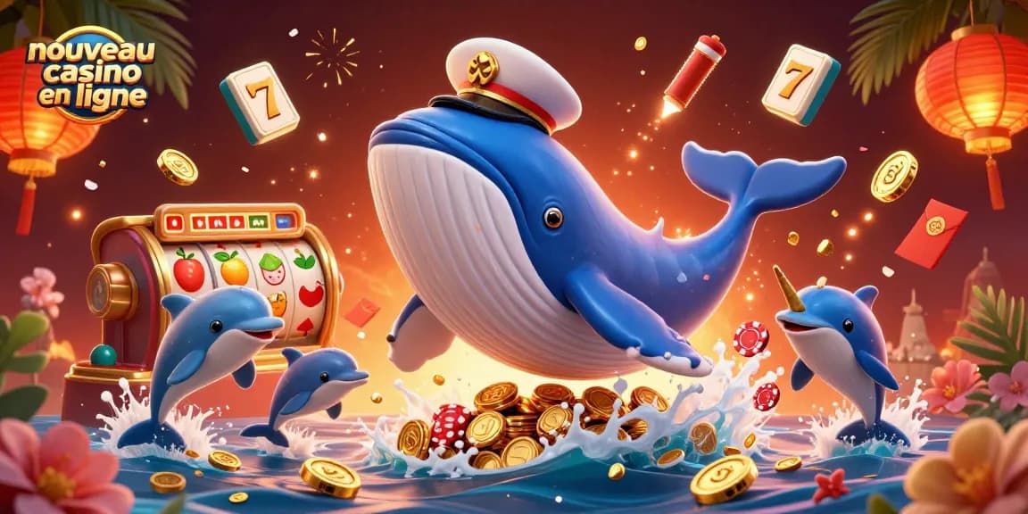 Jouez sur un nouveau casino en ligne avec une scène riche illustrant des personnages marins et des éléments de jeu dynamiques.