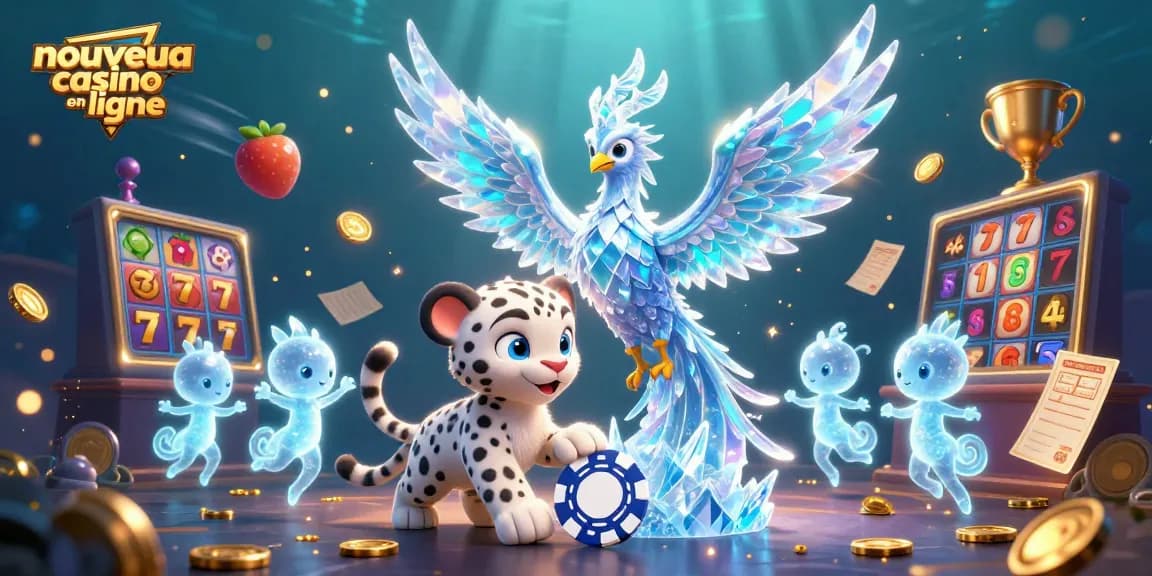 Le nouveau casino en ligne offre une expérience captivante avec un phoenix de glace, un léopard des neiges et des éléments de jeu.