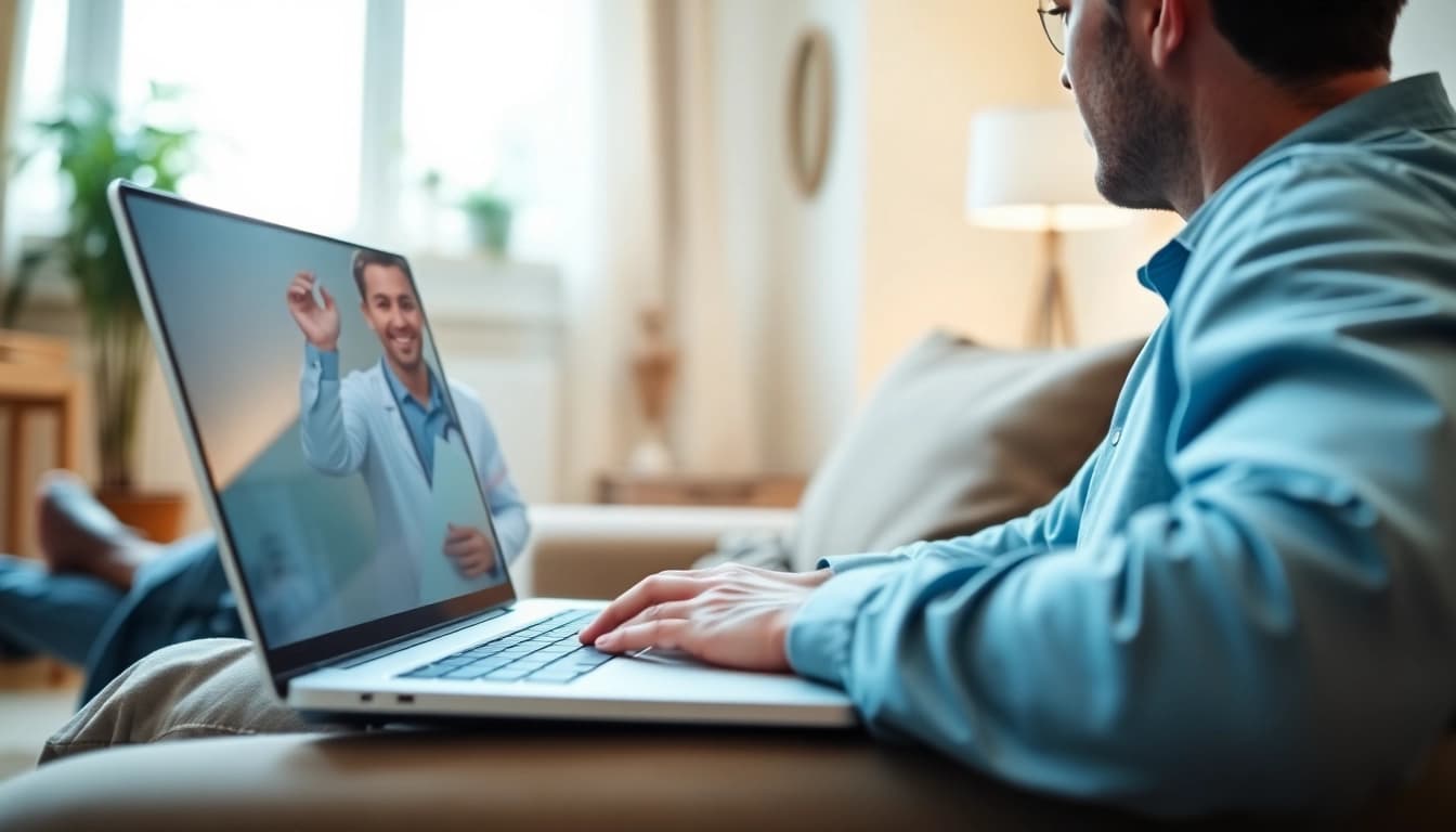Message a doctor online 24/7 in a virtual consultation at home for immediate medical advice.