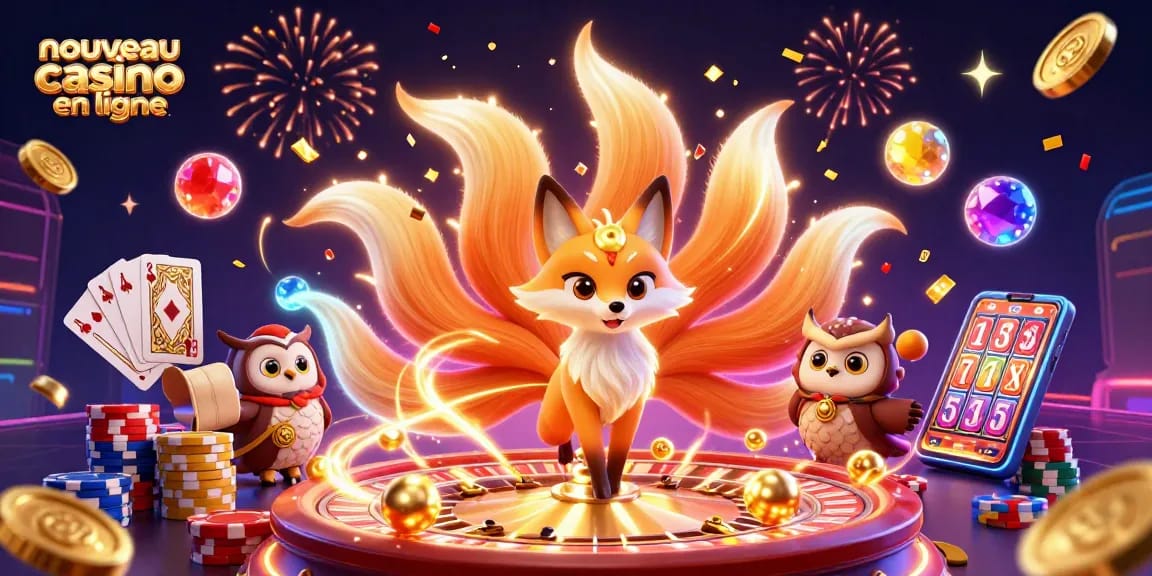 Visitez le nouveau casino en ligne avec un esprit renard à neuf queues, pièces d'or, et jeux variés.