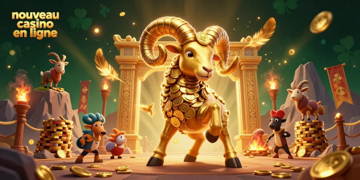 Découvrez un nouveau casino en ligne avec une illustration 3D dynamique et captivante.