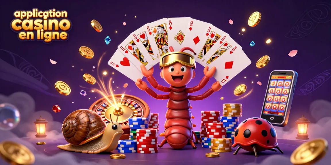 Jouez à l'application casino en ligne avec un croupier millipède et une ambiance magique.