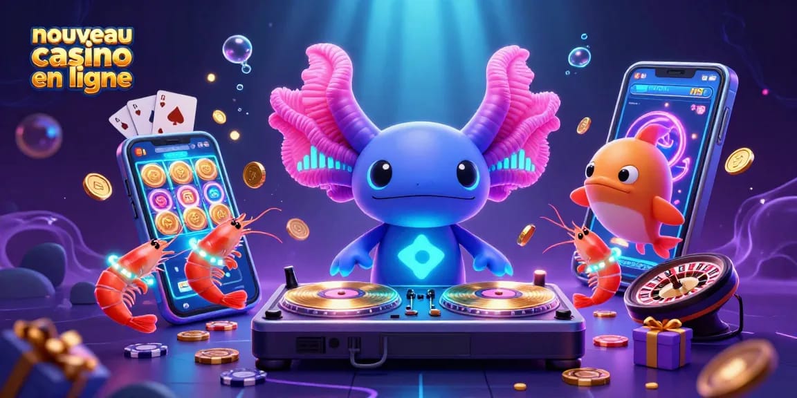 Jouez au nouveau casino en ligne avec des personnages dynamiques et des éléments de jeu colorés.