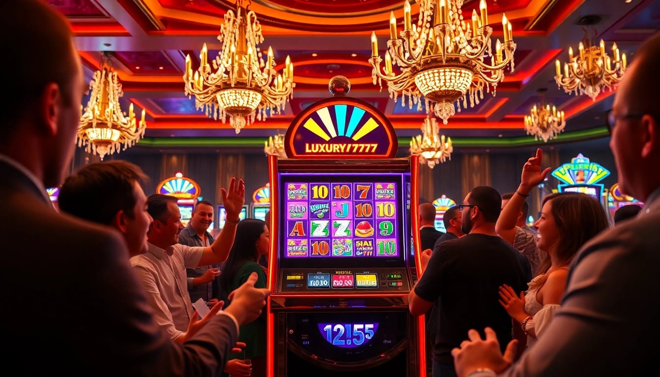 Mainkan luxury777 slot dengan desain mewah dan suasana kasino yang meriah.