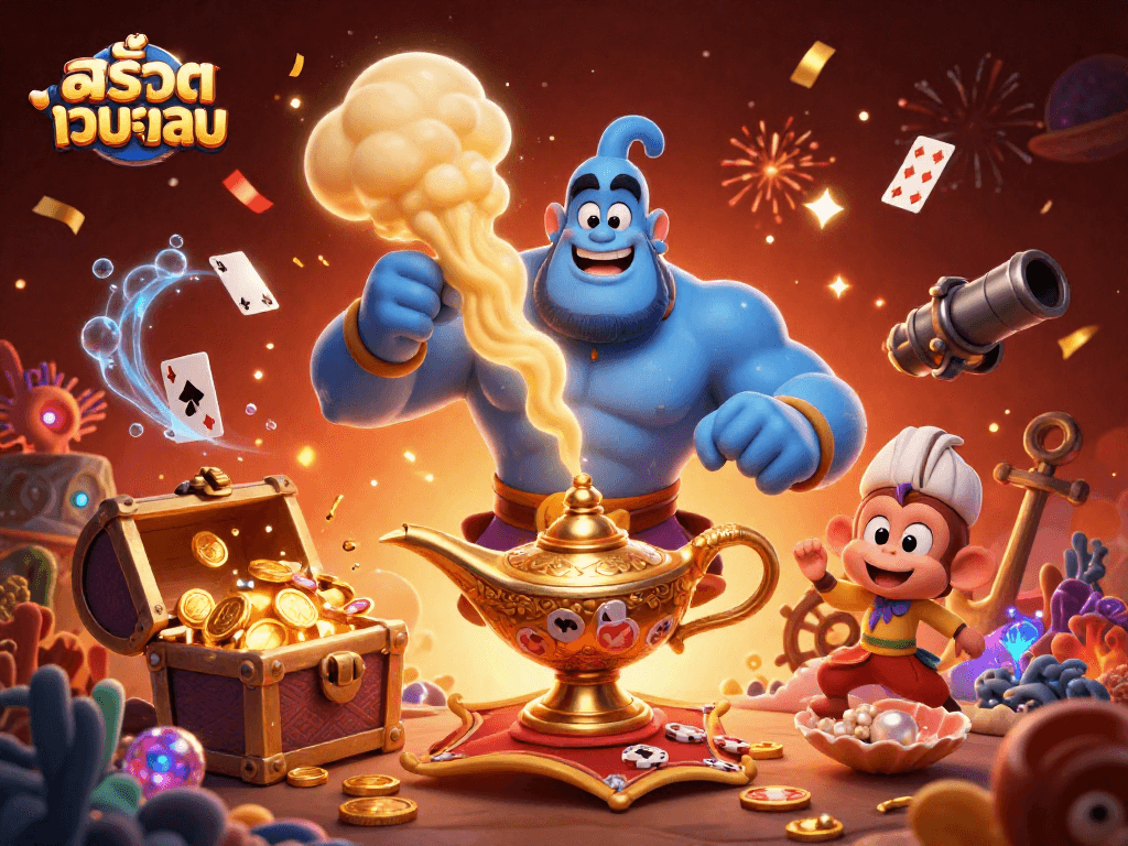 Experience thrilling gameplay with สล็อตเว็บตรง in a vibrant 3D casino world teeming with treasures.