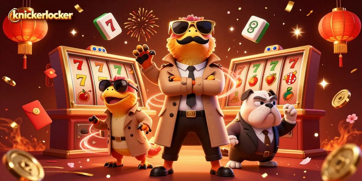Experience excitement with three raptors in a trench coat entering a VIP casino lounge, showcasing knickerlocker elements.