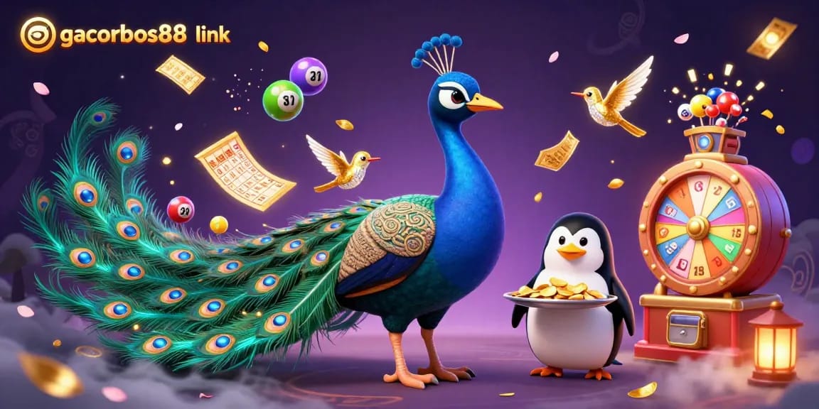 Join the excitement with the gacorbos88 link as vibrant lottery balls and prizes fill the scene.