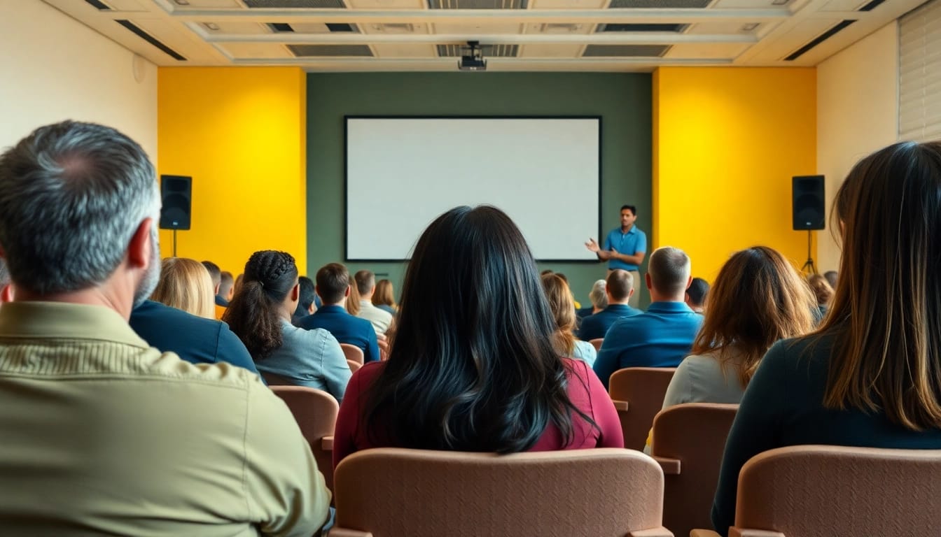 Enhance your skills with Public Speaking Training in an engaging session featuring diverse speakers.
