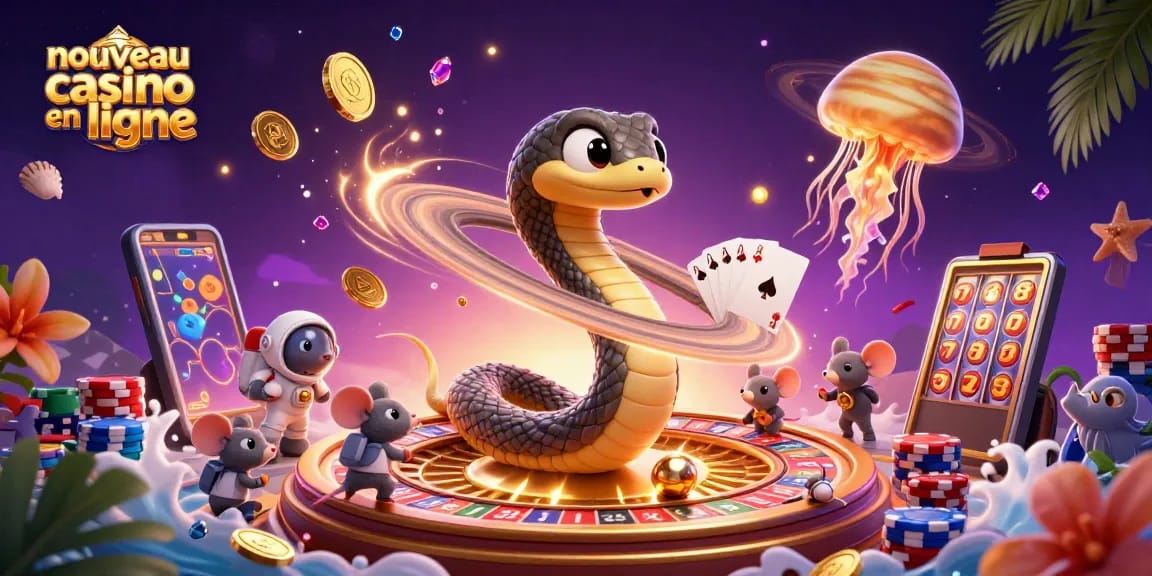 Les astronautes parient sur le dernier nouveau casino en ligne tout en jouant avec des serpents et des méduses.