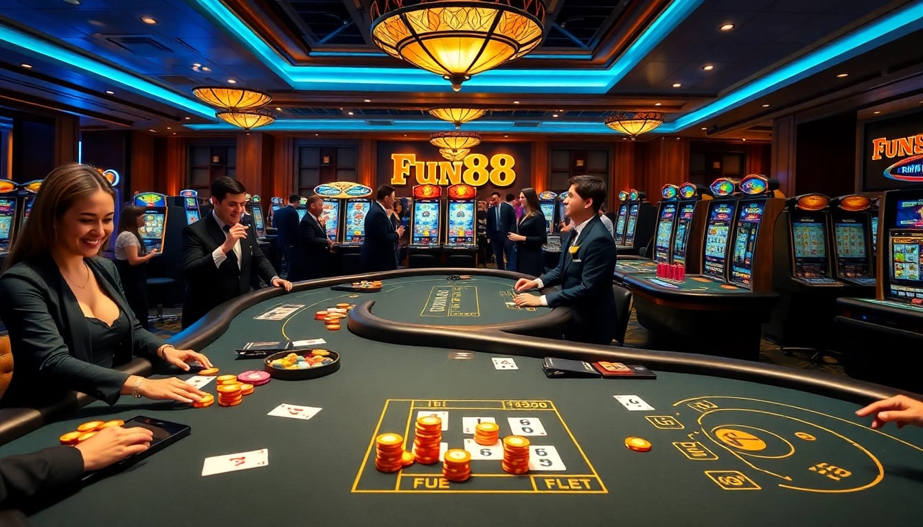 Win big at Fun88 with exciting gambling action at casino tables and slot machines.