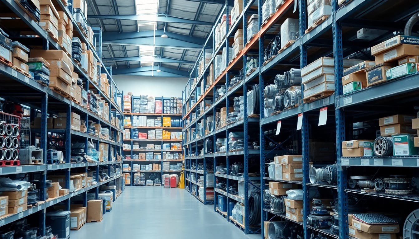 Browse a diverse selection of automotive parts at https://factoryoemsupply.com/ in a professional warehouse setting.