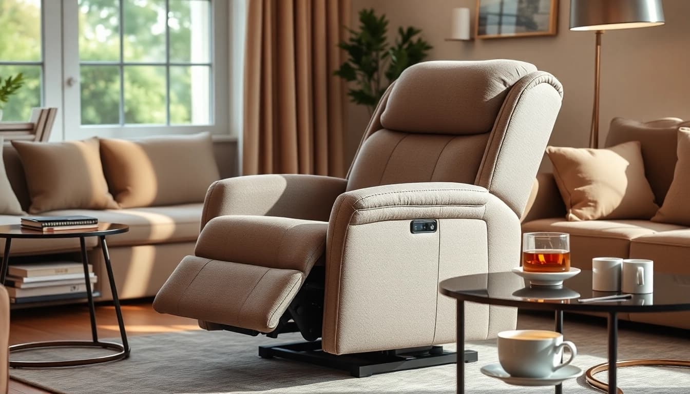 Experience comfort with power lift recliners with heat and massage designed for your relaxation.