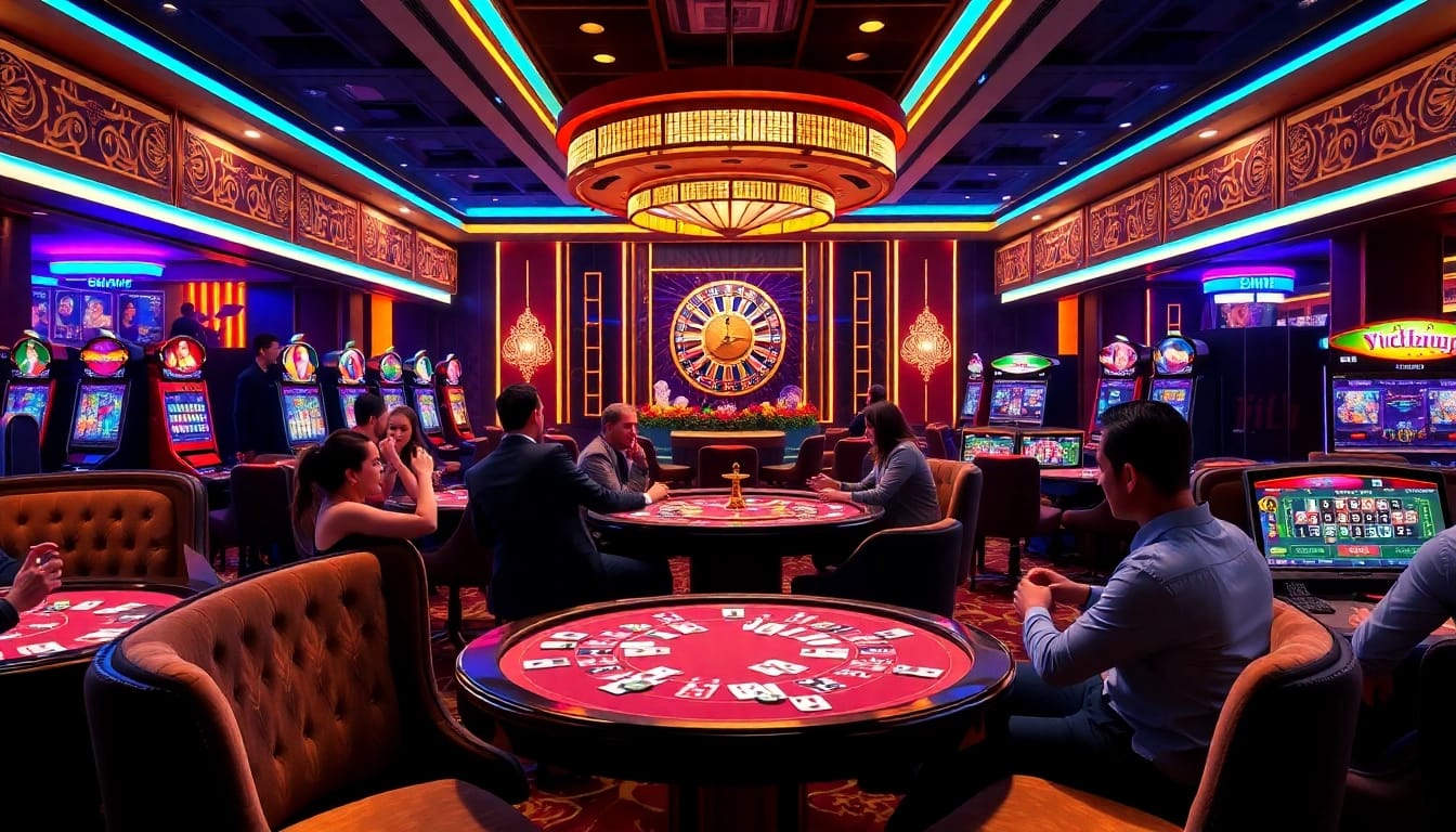 Experience the excitement of a demo slot pragmatic in a luxurious casino setting.