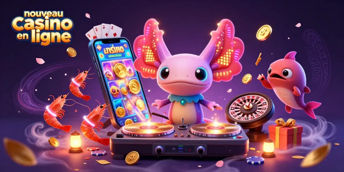 Venez découvrir le nouveau casino en ligne avec un DJ axolotl, des crevettes dansantes et des jeux animés!