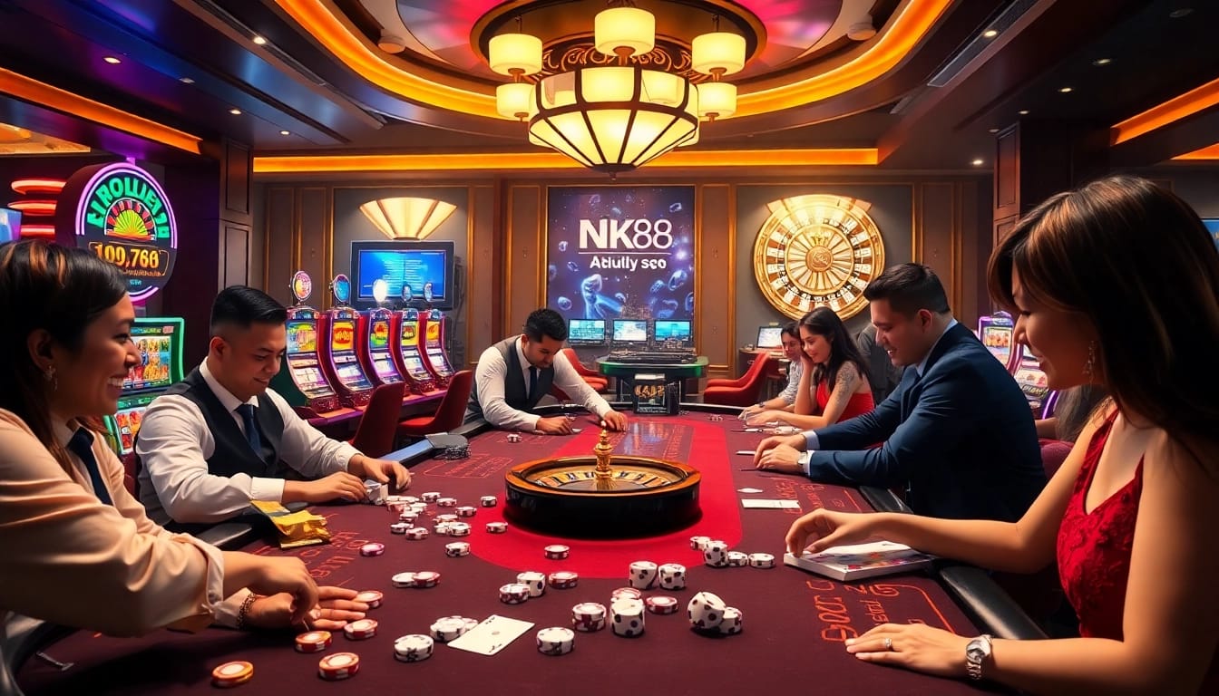 Join the excitement at NK88 with dynamic gameplay featuring poker, dice, and casino tables.