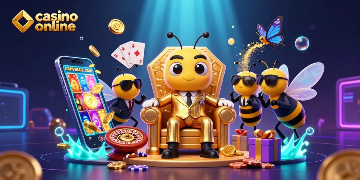 Play thrilling games at this vibrant casino online scene with engaging slot machines and dynamic characters.
