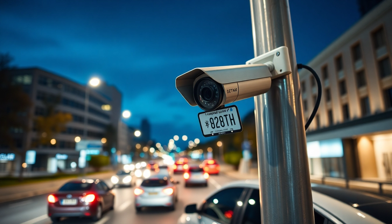 Capturing dynamic movement with a license plate recognition camera in an urban setting.