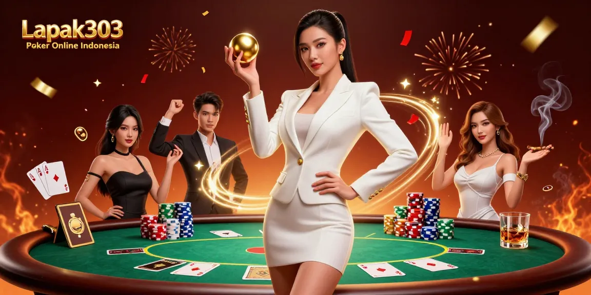 Experience thrilling gameplay at Lapak303 Poker Online Indonesia with stunning poker scenes.