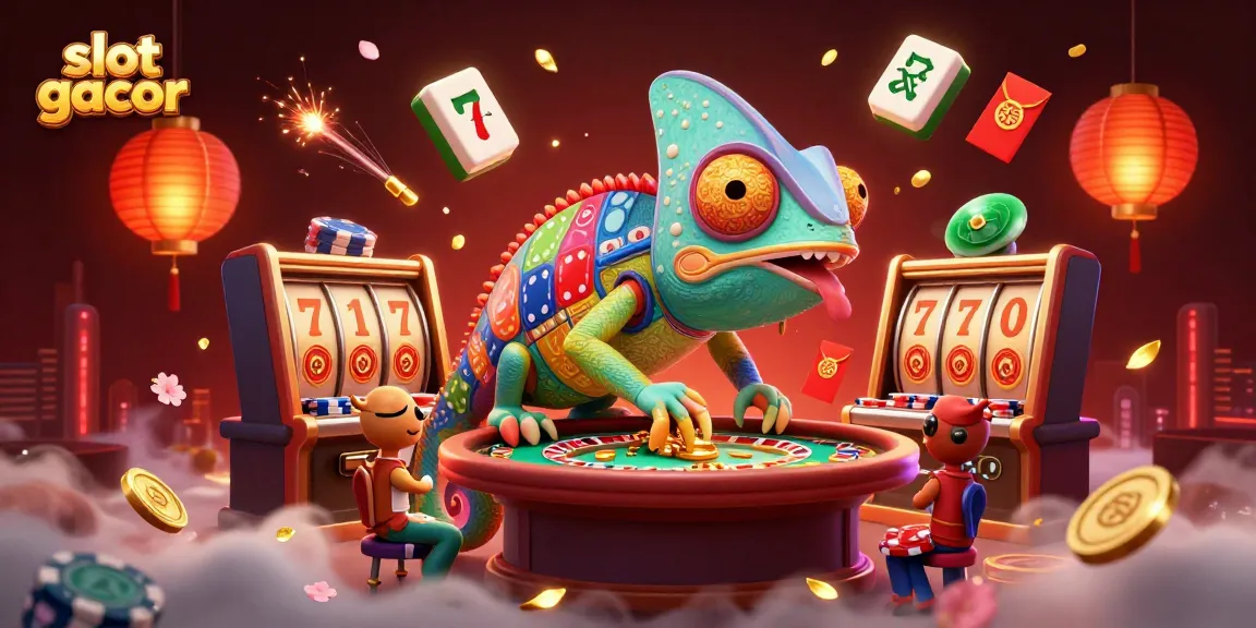 Spin the slot gacor reels and win big with colorful casino-themed 3D illustration