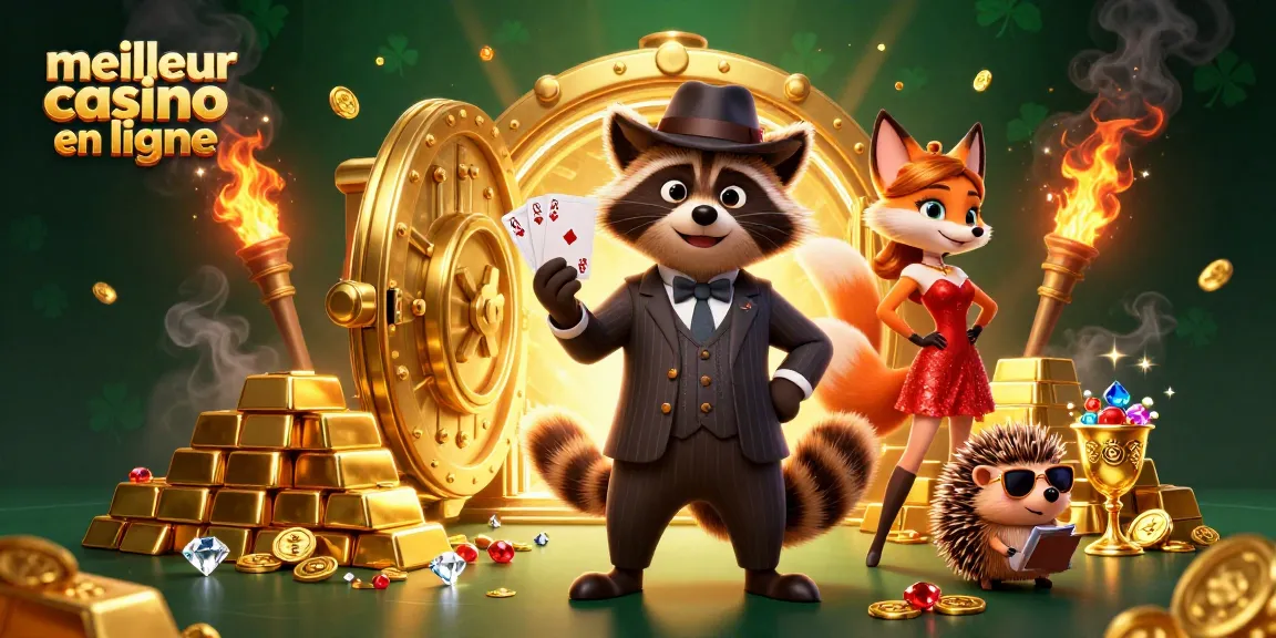 Découvrez les symboles et l'excitation du meilleur casino en ligne avec des personnages animés et des trésors.
