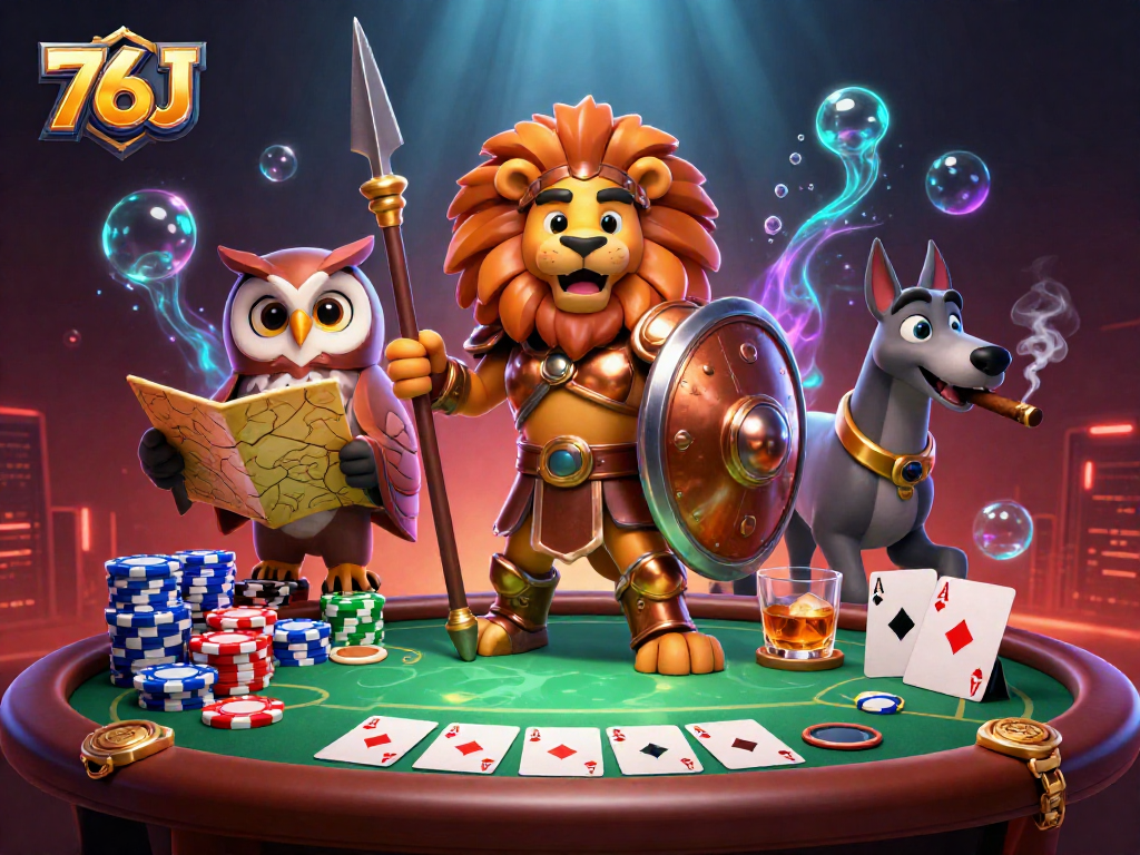76J é um cassino online vibrante com uma cena dinâmica de poker e personagens incríveis.