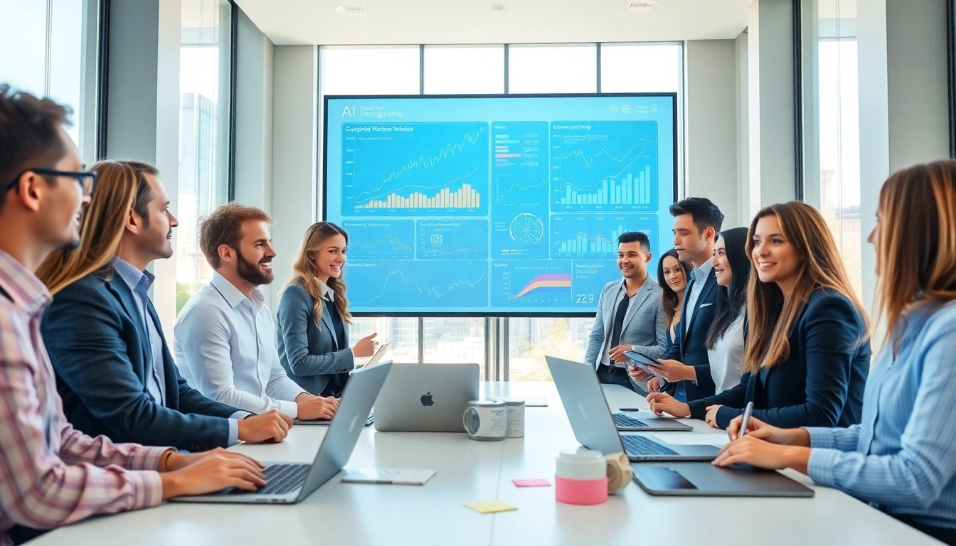 Analyze competitive intelligence data using AI tools in a professional office setting.
