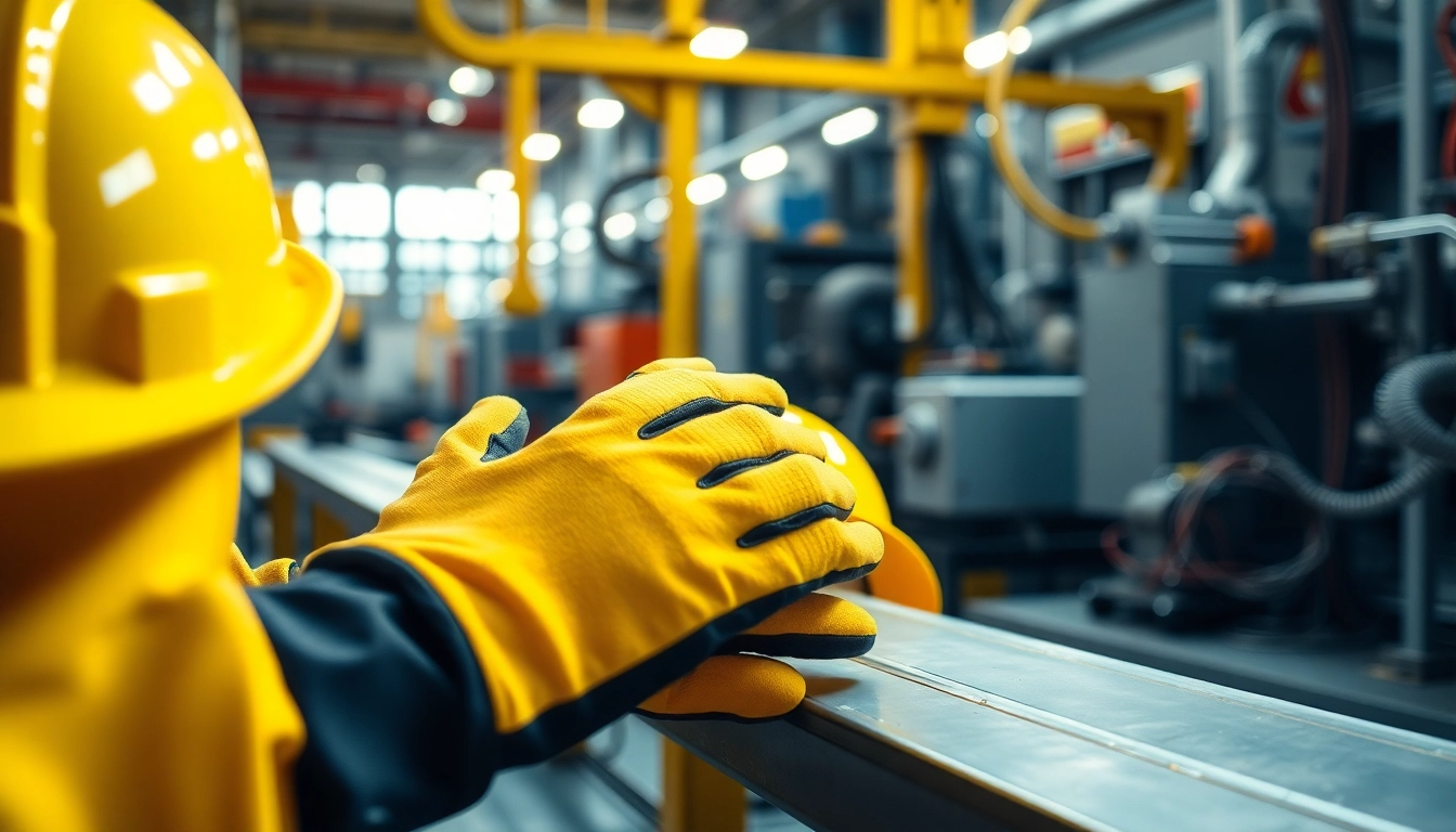 Understanding physical hazard in workplace safety with safety equipment and industrial setting.