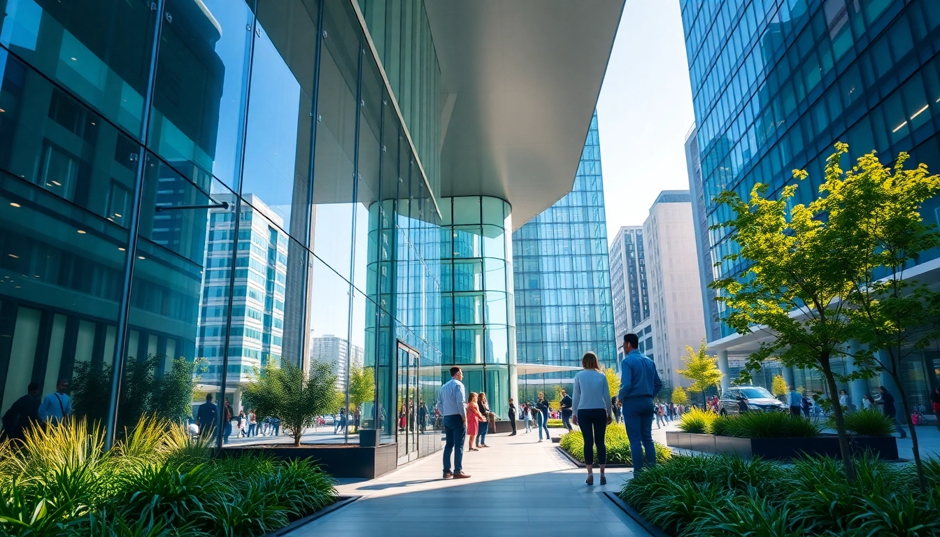 Showcasing an architecture and engineering firm in an urban environment with modern design features.