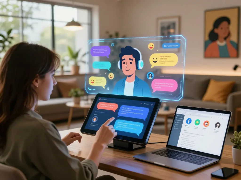 Engaging with spicychat AI chatbot in a vibrant digital space, showcasing modern interaction and conversation.