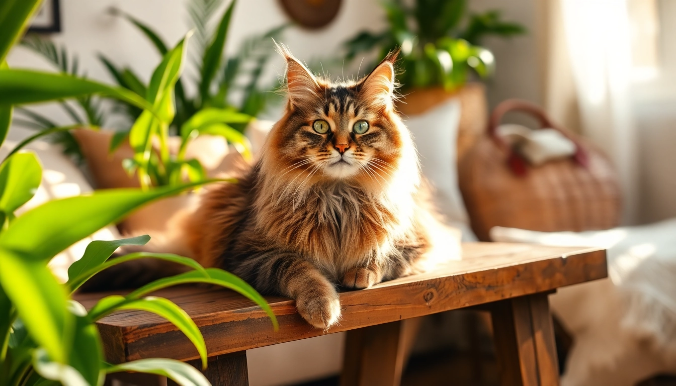 Adopt Maine Coon cats for sale, showcasing their striking fur and regal presence in a serene setting.