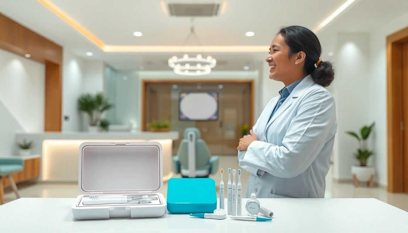 Best teeth whitening clinic in Kuala Lumpur with a friendly dentist and modern dental tools in a bright, welcoming environment.