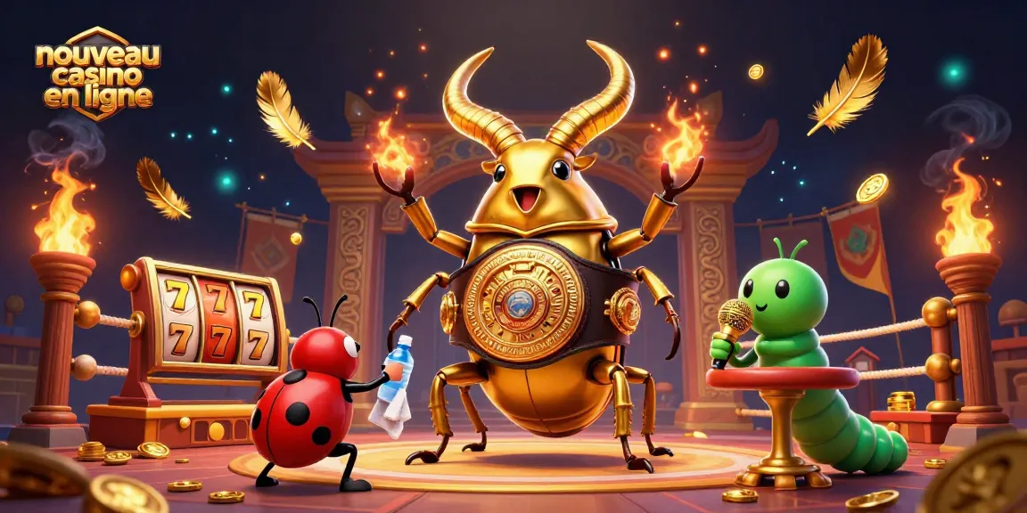 Art ERC, célébrant le "nouveau casino en ligne", avec une scène de combat captivante.