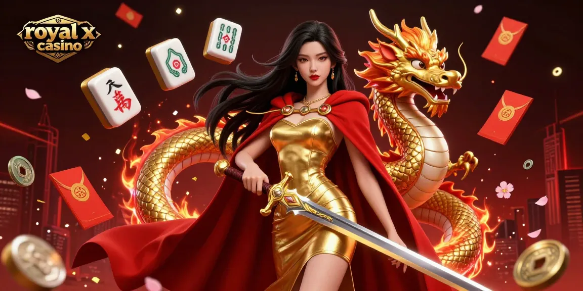 Experience excitement at royal x casino as a stunning warrior queen commands the game.