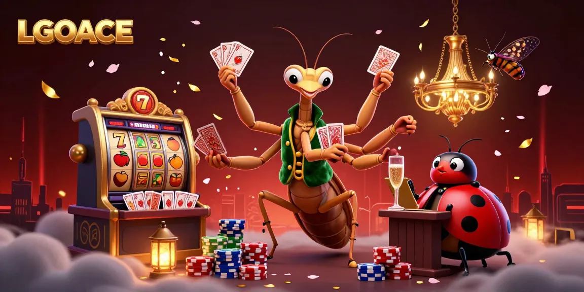 LGOACE promotes winning strategies in slots with a dynamic scene of a card sharp and a pit boss