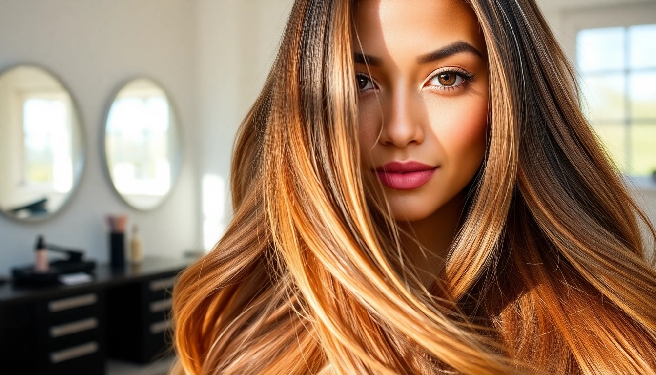 View of premium sew in weft hair extensions demonstrating natural shine and texture.